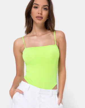 Sol Bodice in Fluro Green