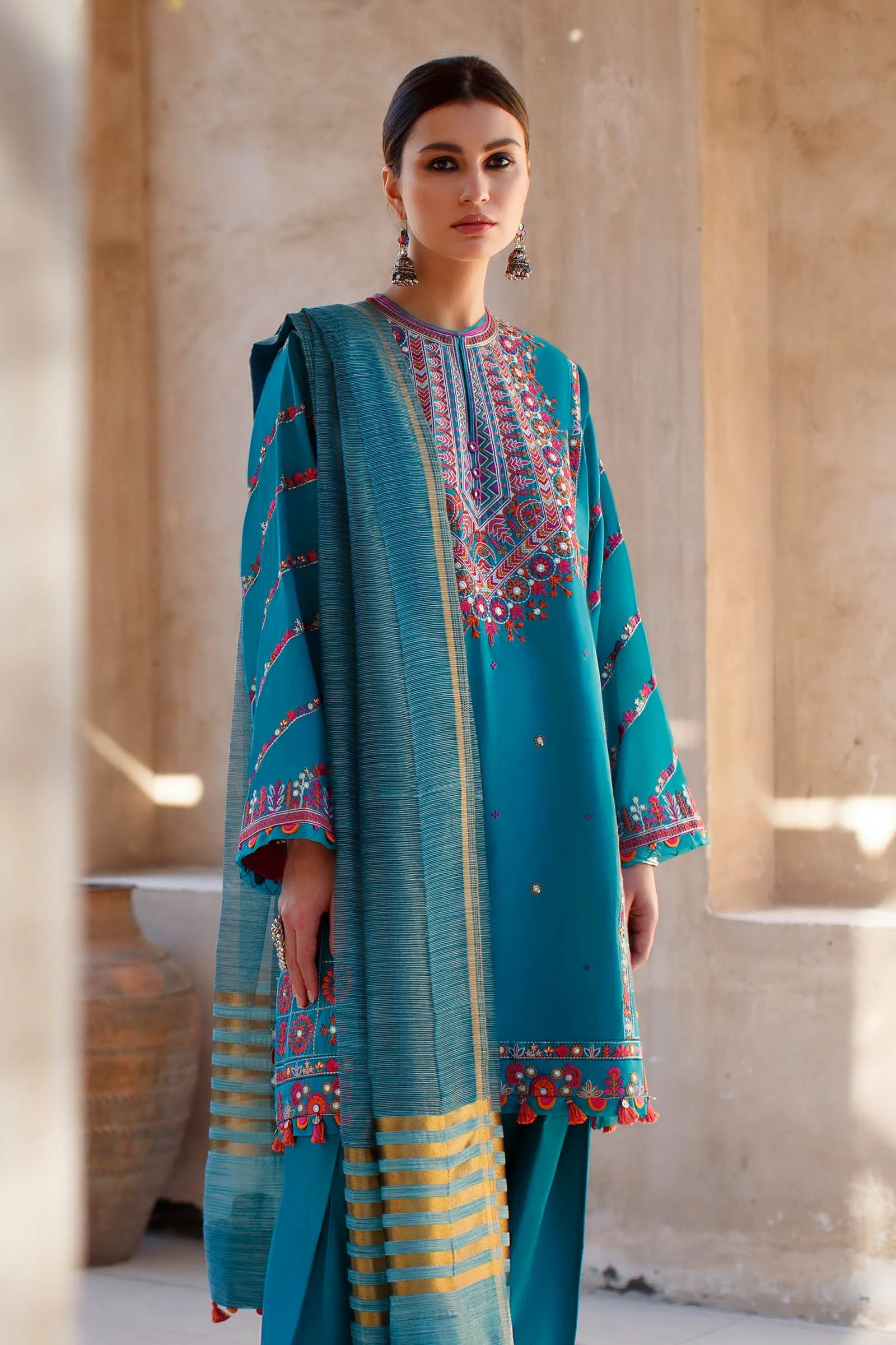 SOUZAN (ZL22-05 A) | Zaha Summer Lawn Collection 2022 | Unstitched Embroidered Lawn Suits