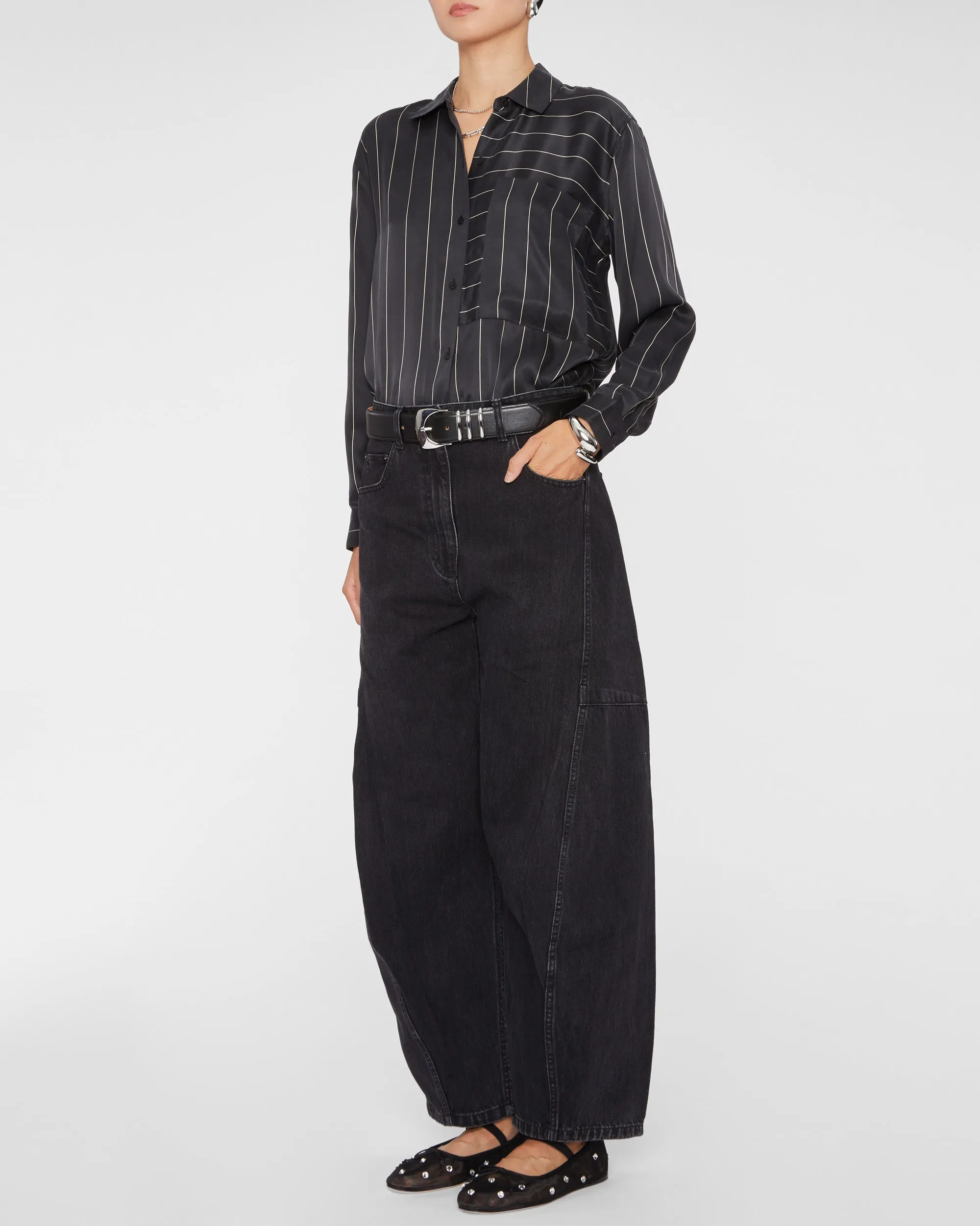 Spencer Shirt in Ink Stripe
