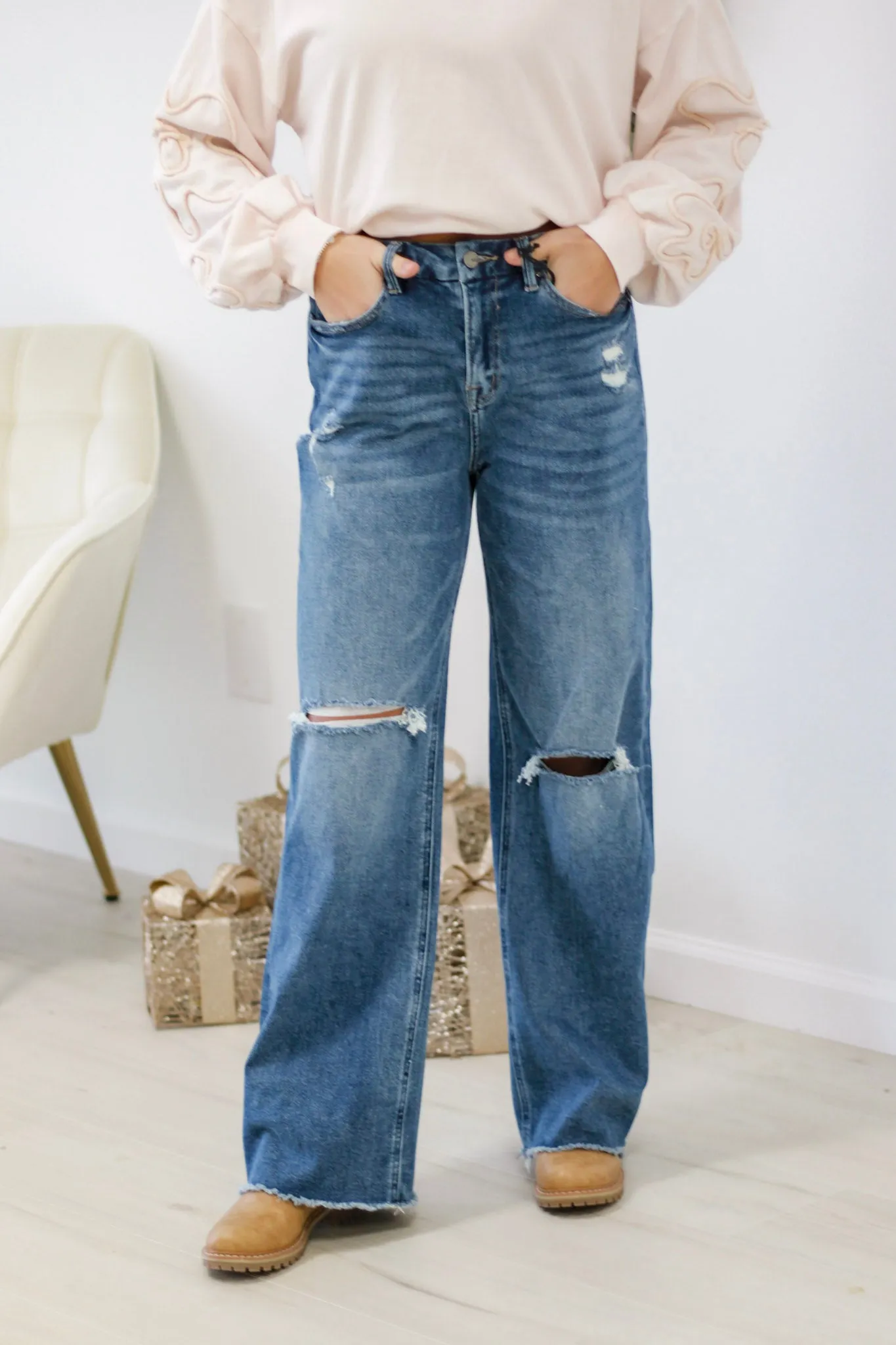 Super High Wide Leg Jeans by Mica