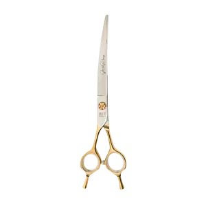 Tauro Pro Line Janita Plungė Stainless Steel Cutting Scissors Double Finger Rest Curved Ergonomic Extremally Sharp For The Left-Handed