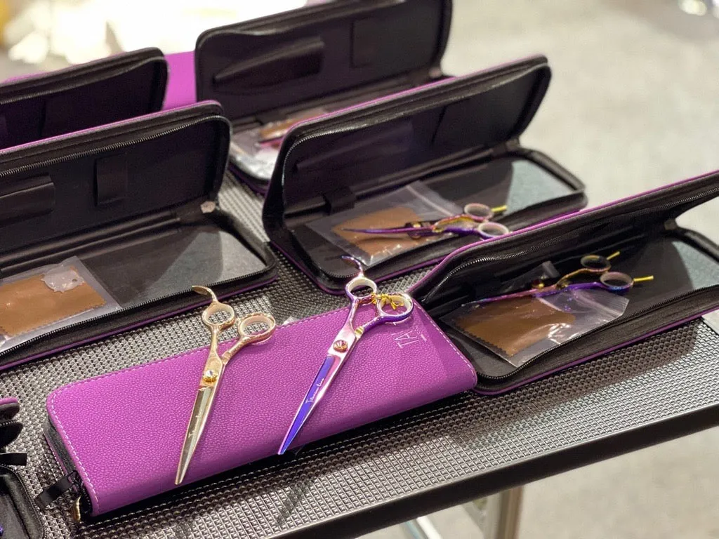 Tauro Pro Line Janita Plungė Stainless Steel Cutting Scissors Double Finger Rest Curved Ergonomic Extremally Sharp For The Left-Handed