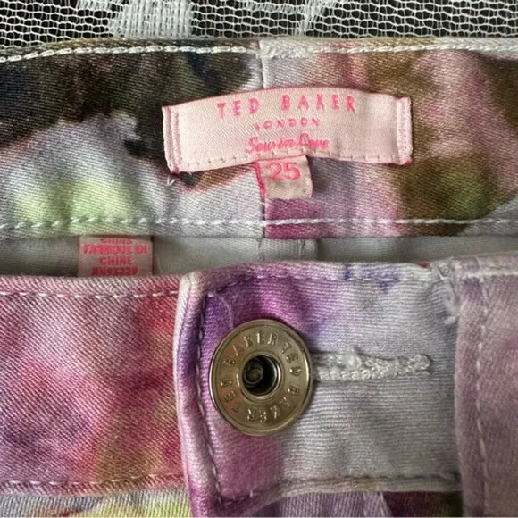 Ted Baker Floral Skinny Jeans Sz 25