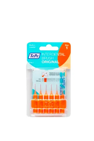 TePe Interdental Brush Size 1 - 0.45mm Orange 6 Pack