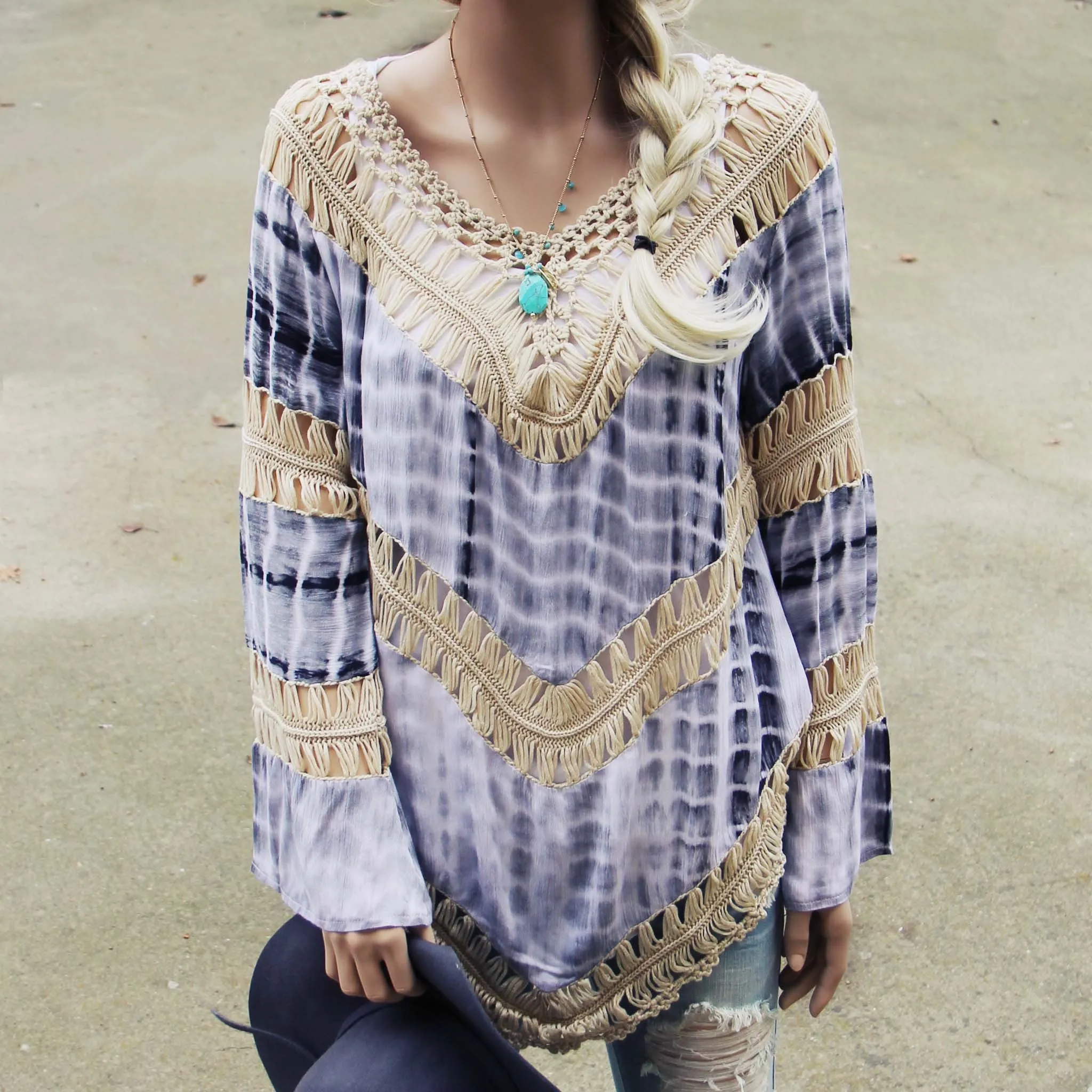 The Blake Tunic in Gray