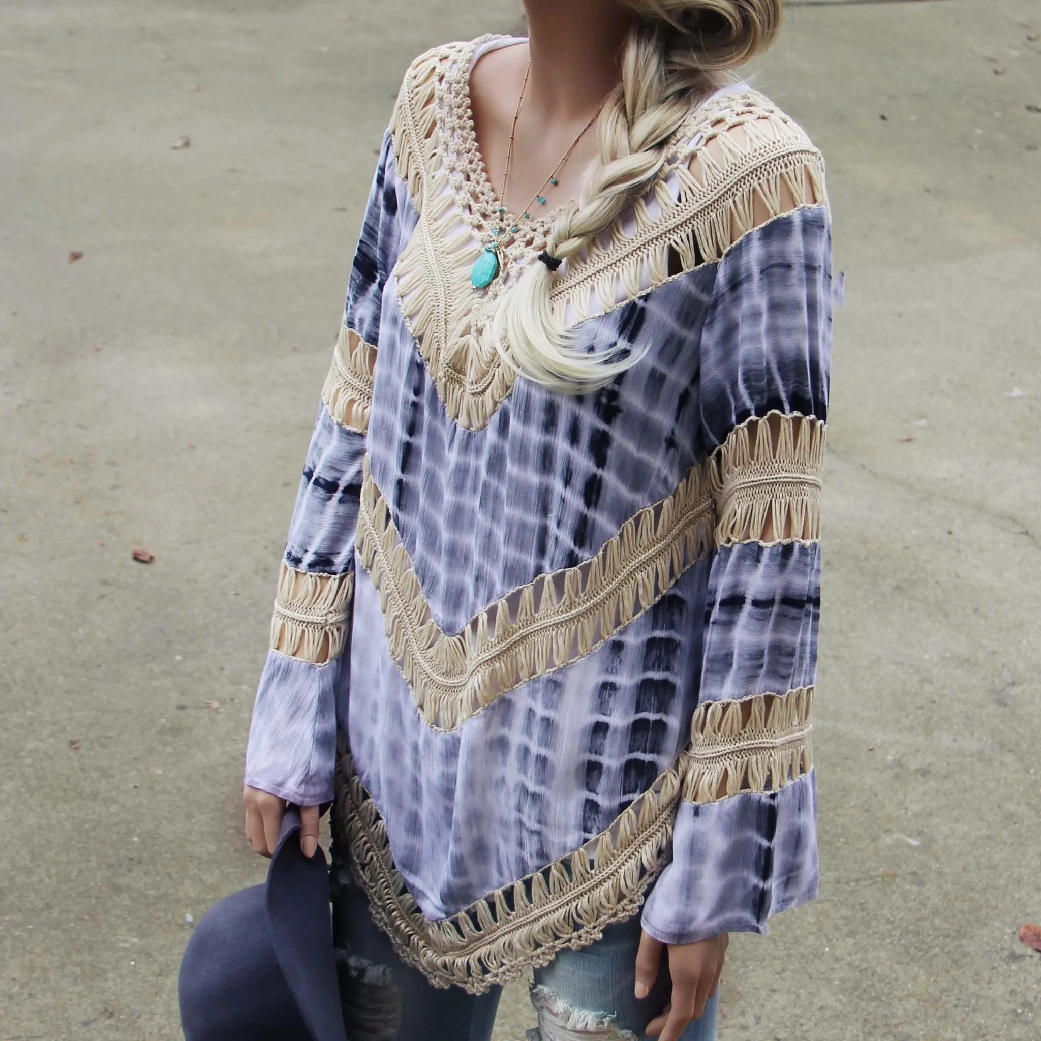 The Blake Tunic in Gray