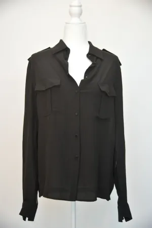 Tom Ford Black Snap Blouse
