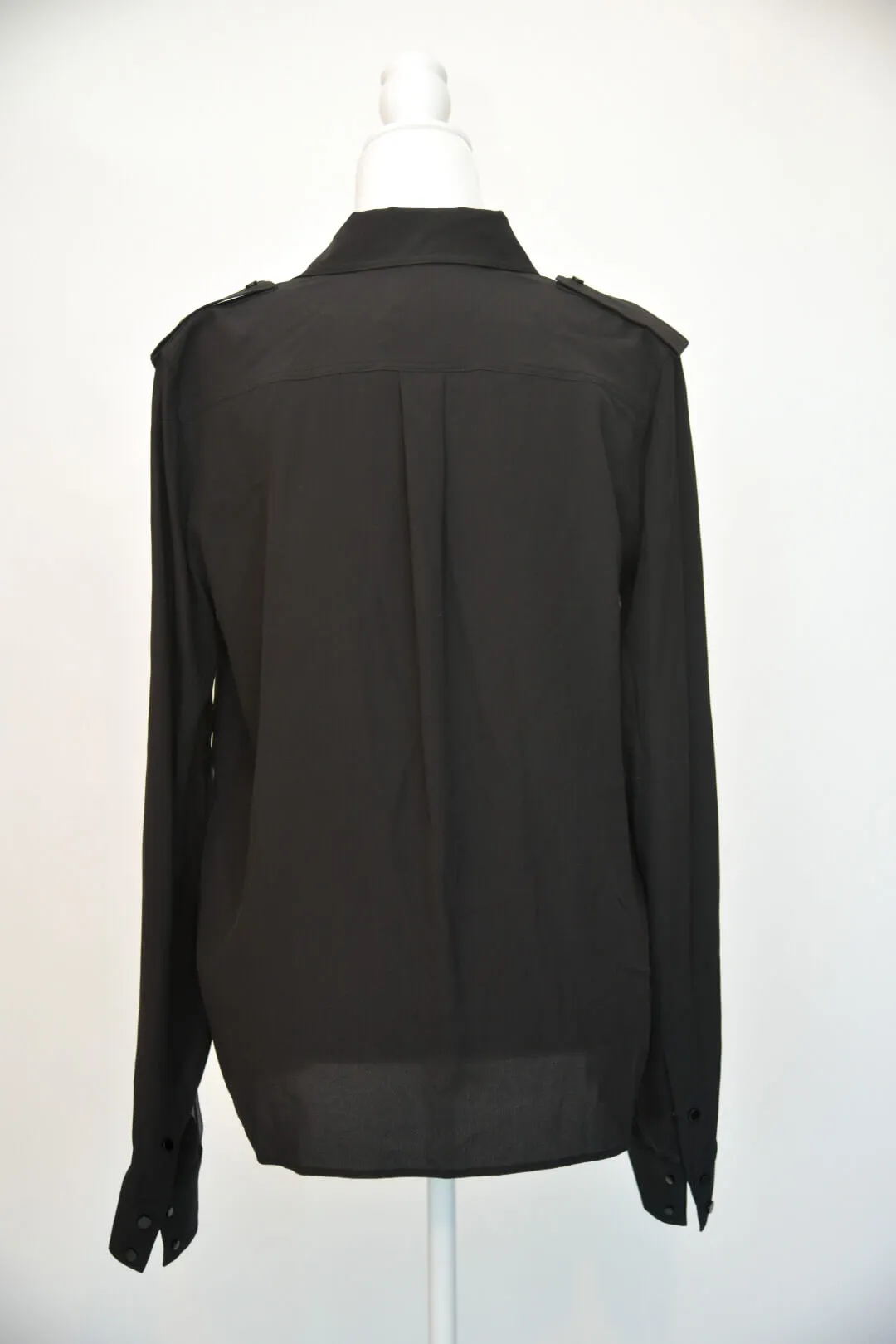 Tom Ford Black Snap Blouse