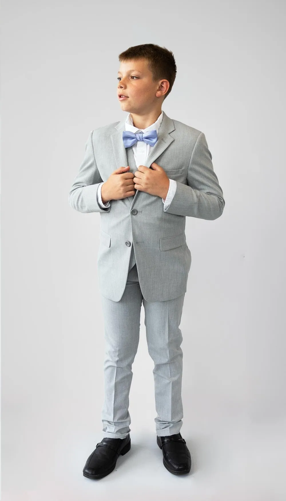 Trim Fit 2 Piece Suit Light Grey