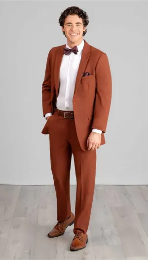 Trim Fit 2 Piece Suit Rust
