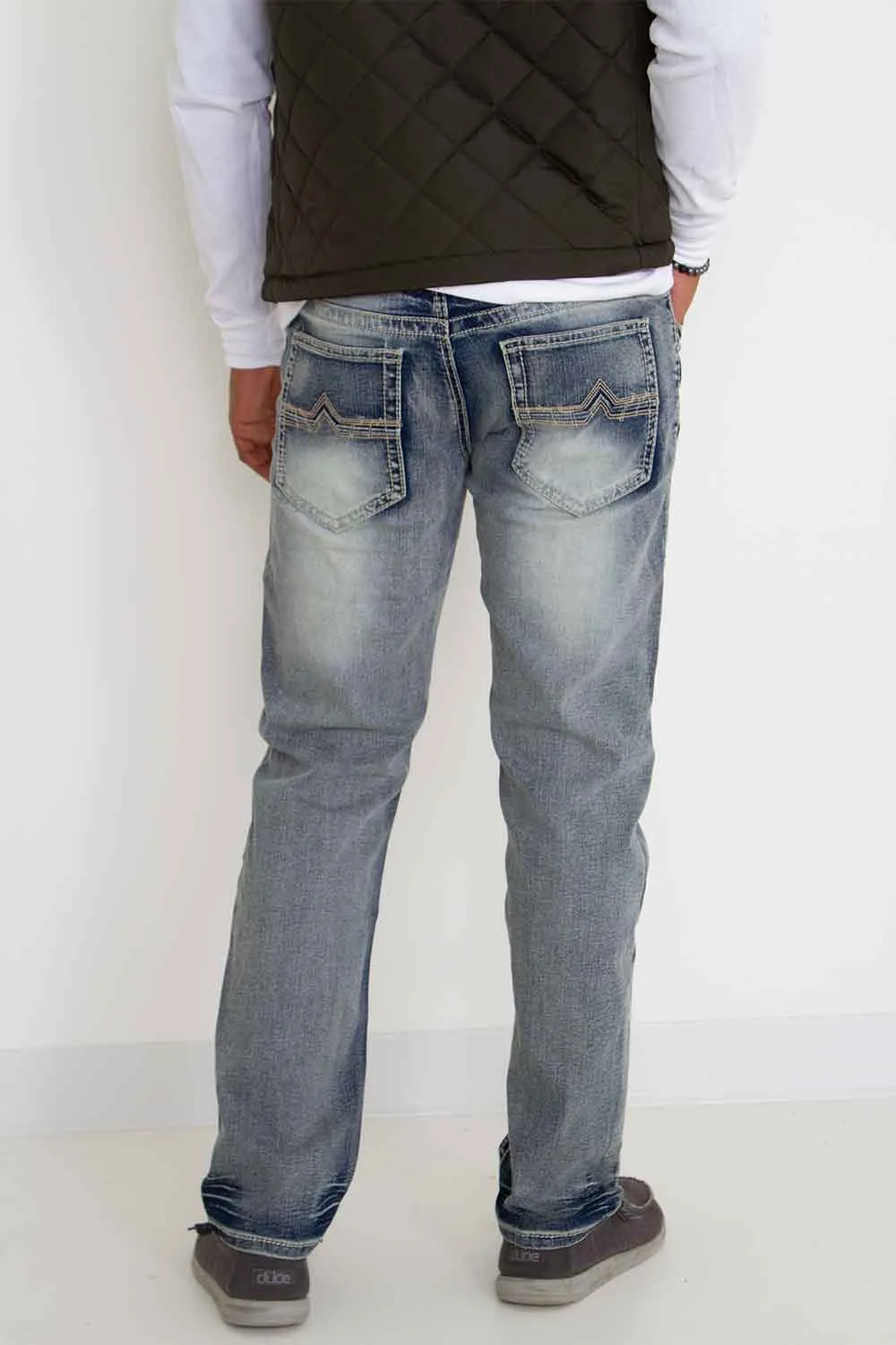 True Luck Miles Straight Distressed Jeans for Men | TL18350004