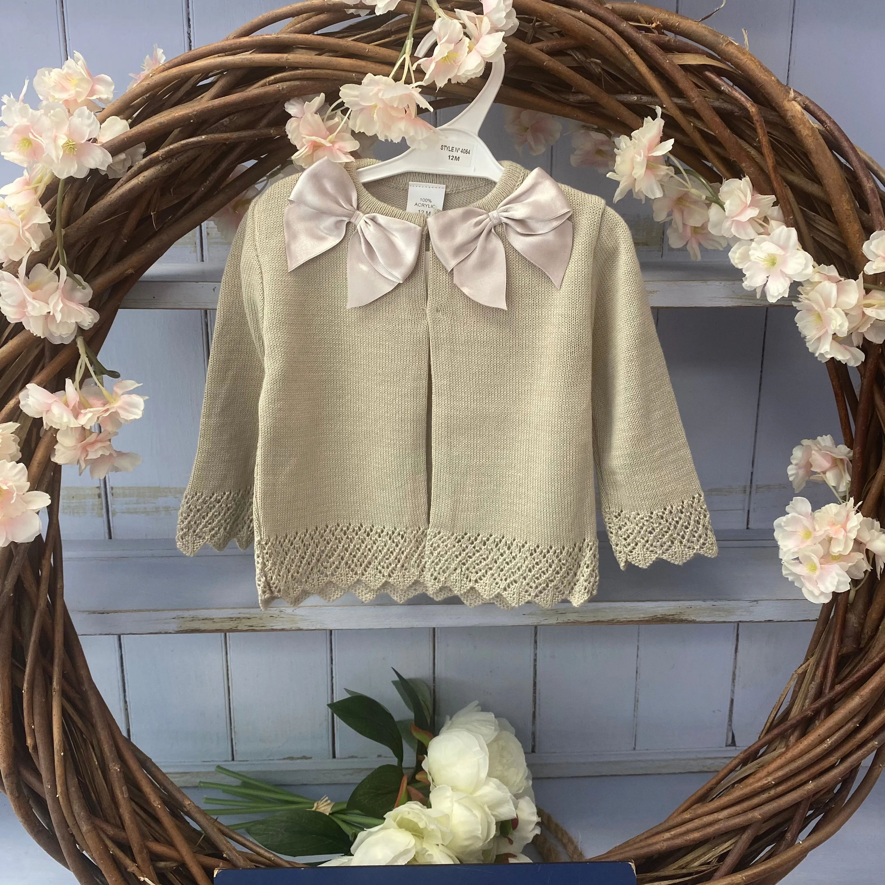 Various Colours - 'Grace' Double Bow Knitted Cardigan