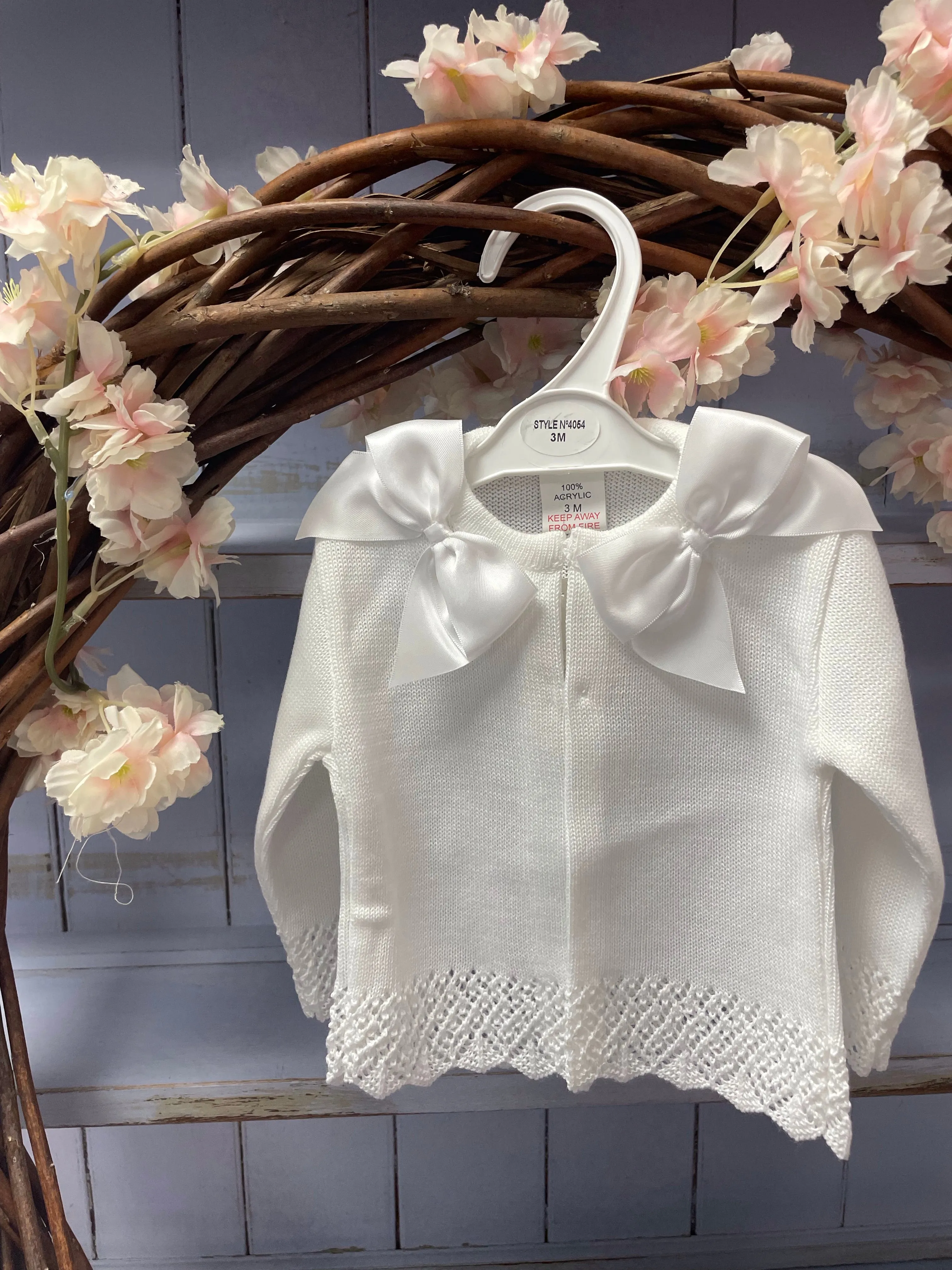 Various Colours - 'Grace' Double Bow Knitted Cardigan