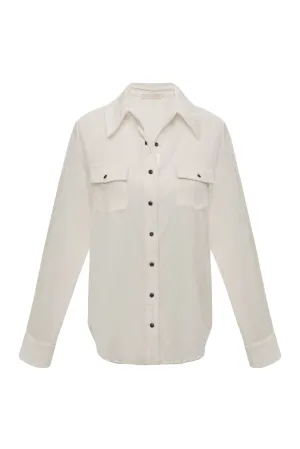 Velvet Pocket Shirt Dove