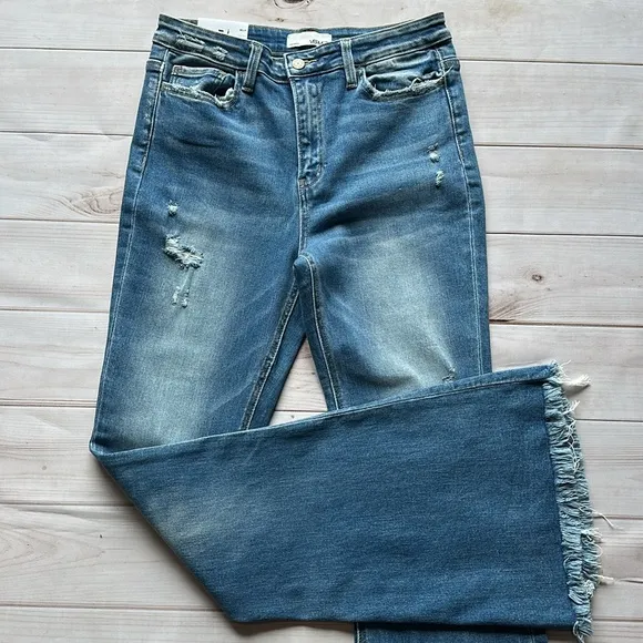 VERVET BY FLYING MONKEY BELLA DISTRESSED FLARE JEANS ❤️NEW COLLECTION IN STORES