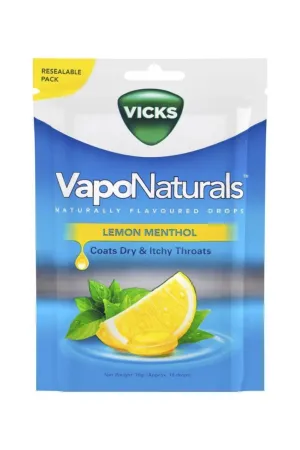 VICKS Vaponaturals Lemon Menthol Throat Lozenges 19