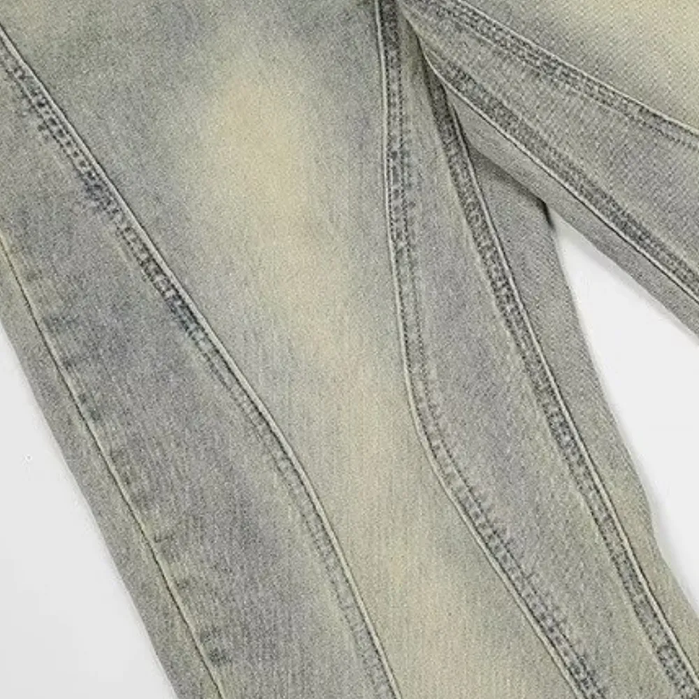 Vintage Distressed Wash Jeans