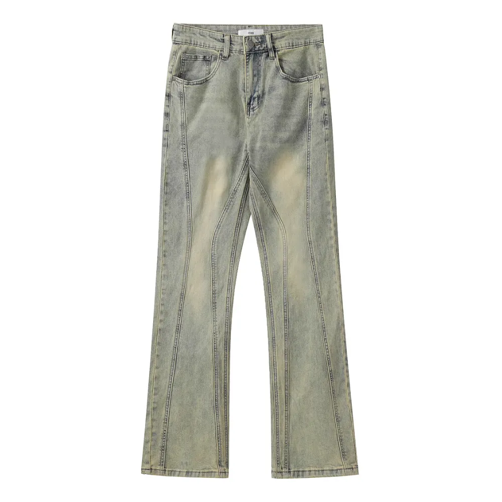 Vintage Distressed Wash Jeans