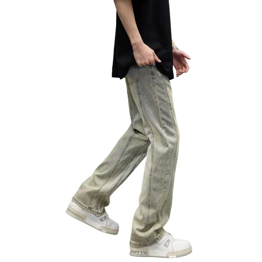 Vintage Distressed Wash Jeans