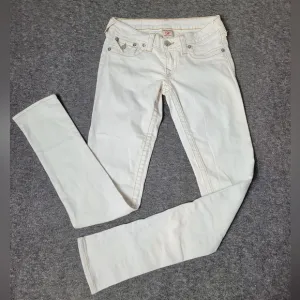 Vtg True Religion Womens 28×33 Skinny Jeans Flap Pockets Thick Stitch Low Raise