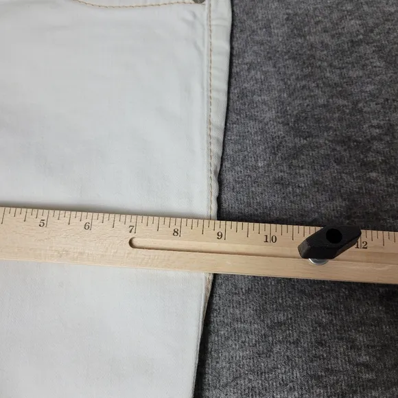Vtg True Religion Womens 28×33 Skinny Jeans Flap Pockets Thick Stitch Low Raise
