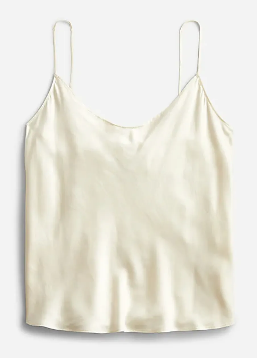 Washable silk charmeuse camisole top