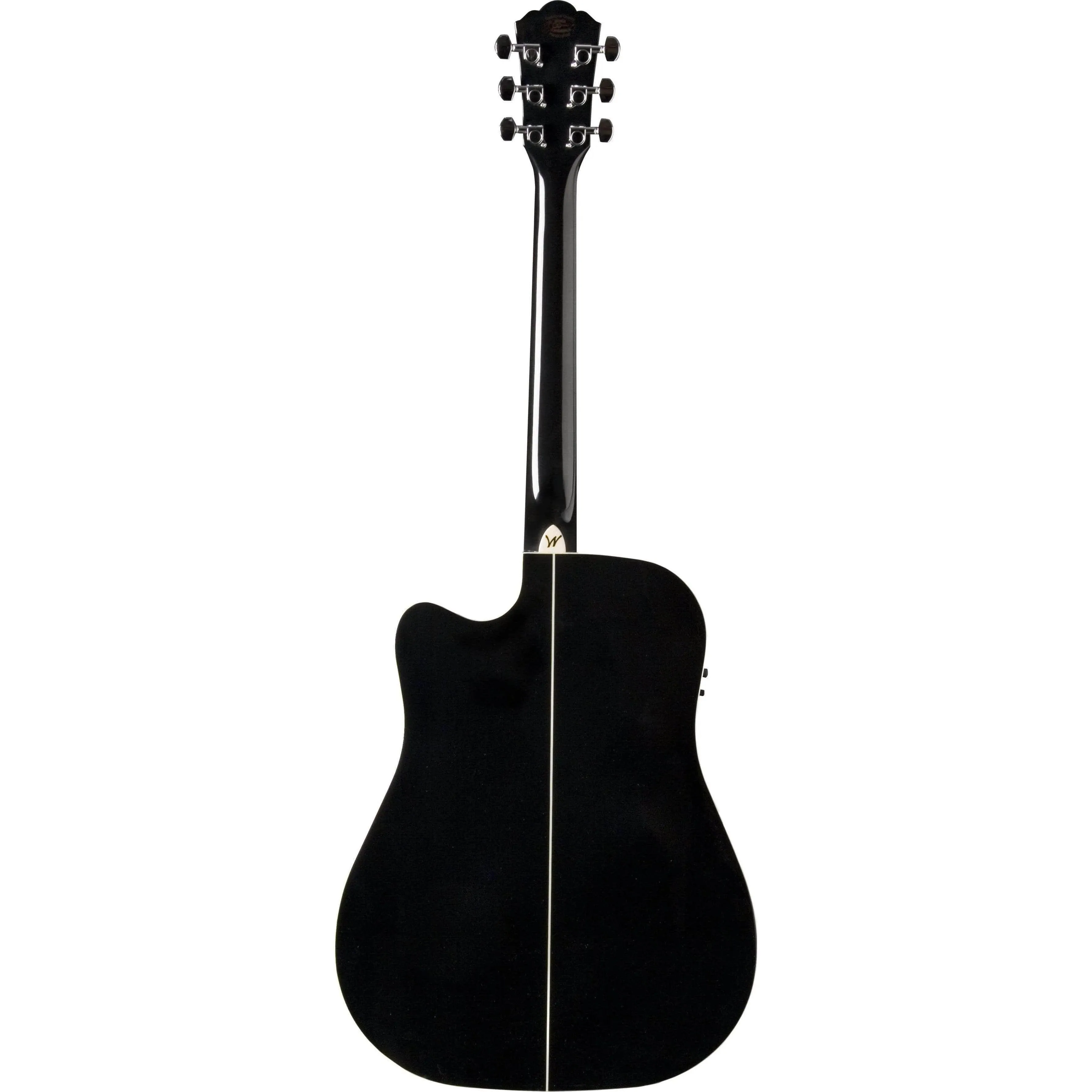 Washburn WD10SCEB Dreadnought Semi-Acoustic Guitar - Black (Discontinued)