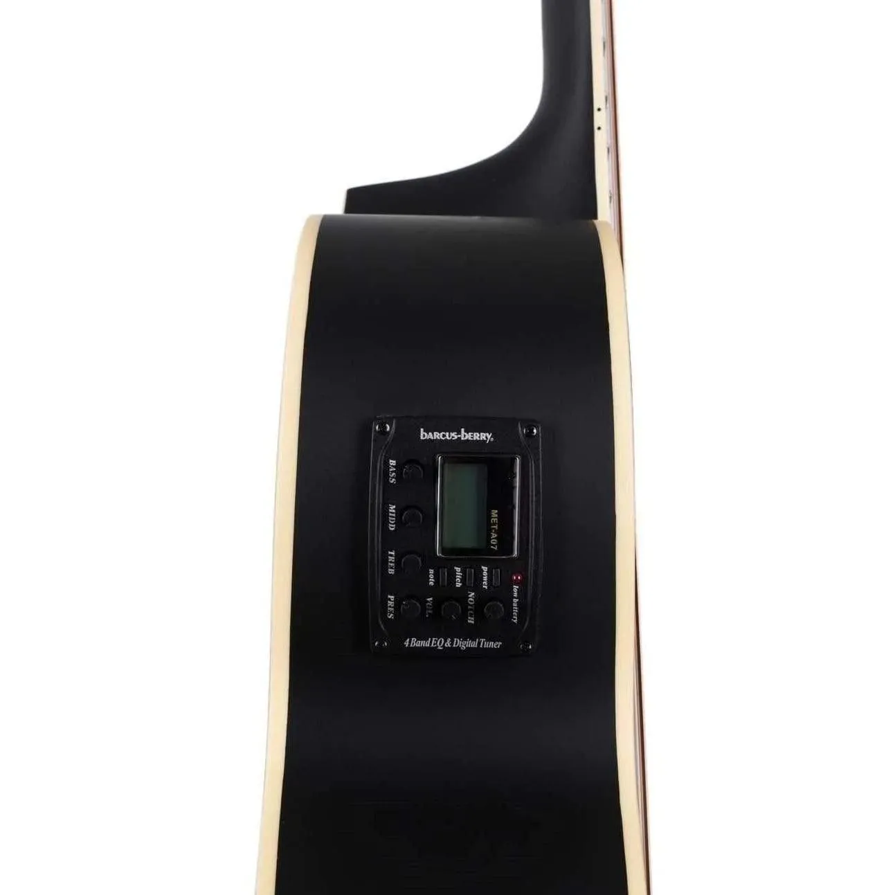 Washburn WJ7SCEBM Jumbo Semi-Acoustic Guitar - Black Matte