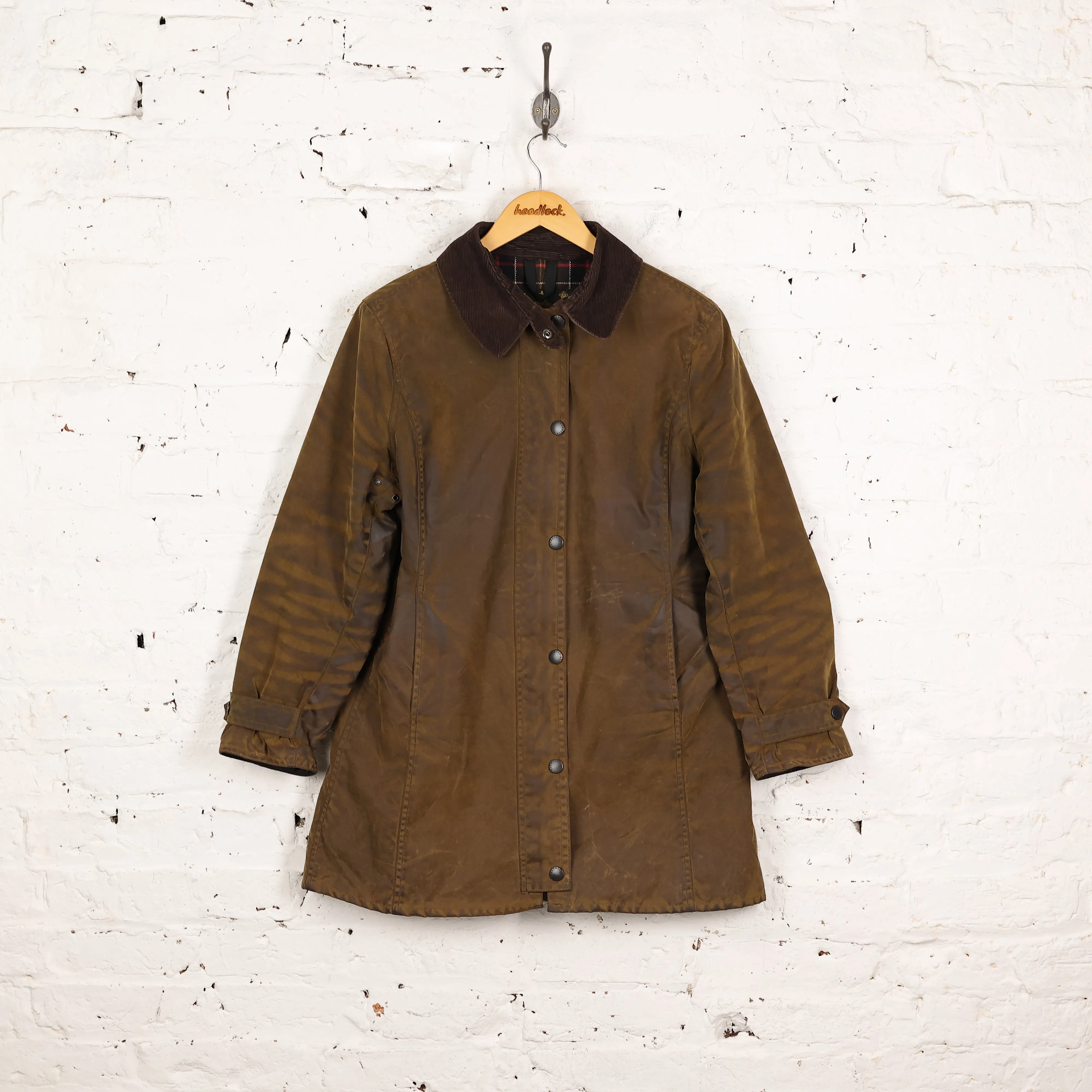 Women's Barbour Newmarket Wax Jacket - Brown - Women's M