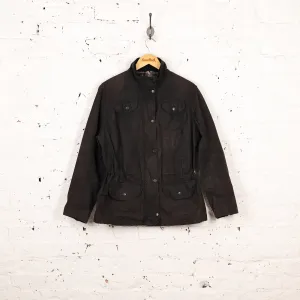 Women's Barbour Sapper Wax Jacket Coat - Black - Women's L