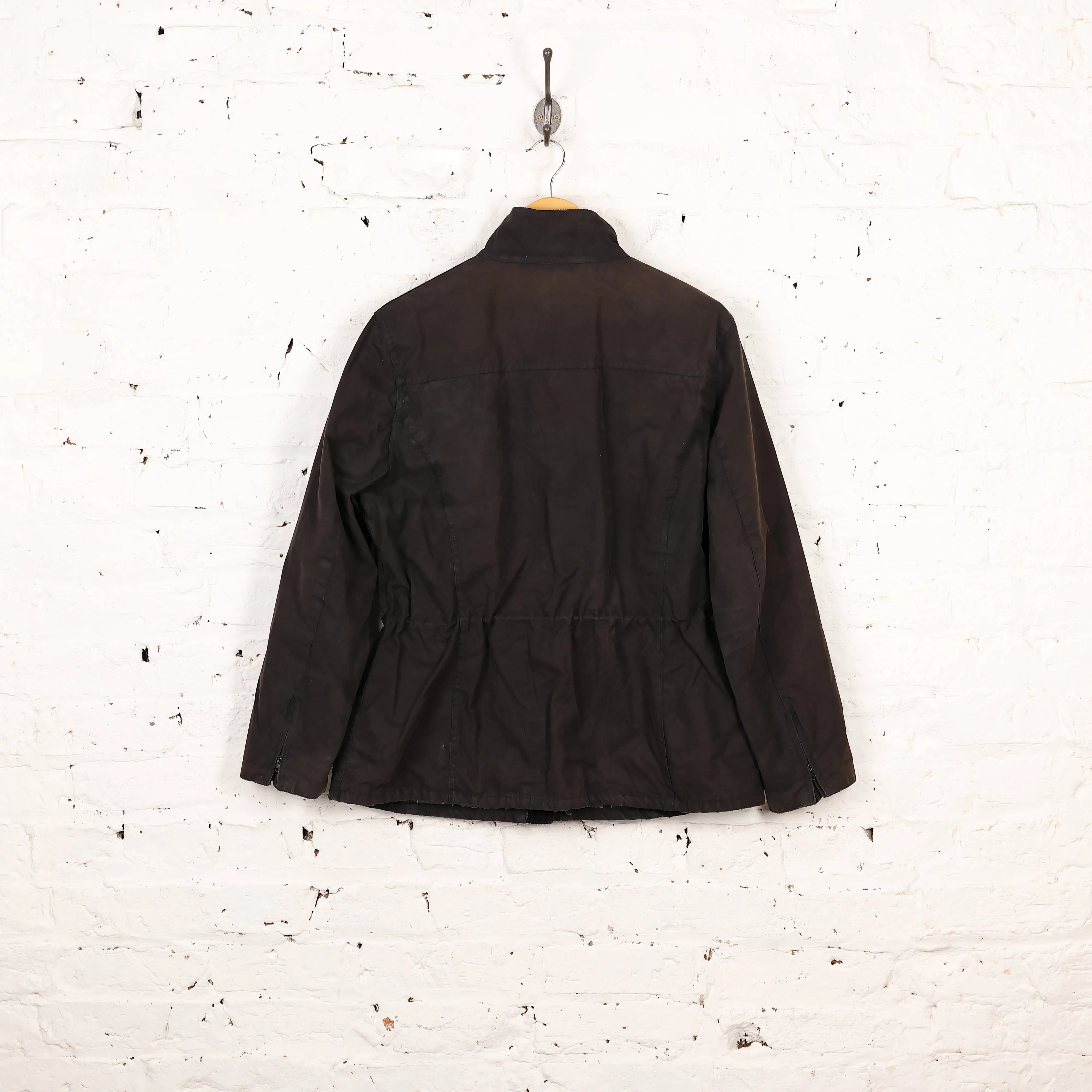 Women's Barbour Sapper Wax Jacket Coat - Black - Women's L