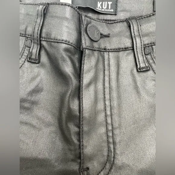 Women’s new KUT from the kloth high rise Donna FAB AB ankle skinny coated Size 2