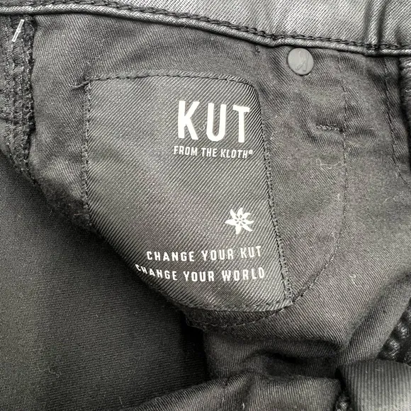 Women’s new KUT from the kloth high rise Donna FAB AB ankle skinny coated Size 2
