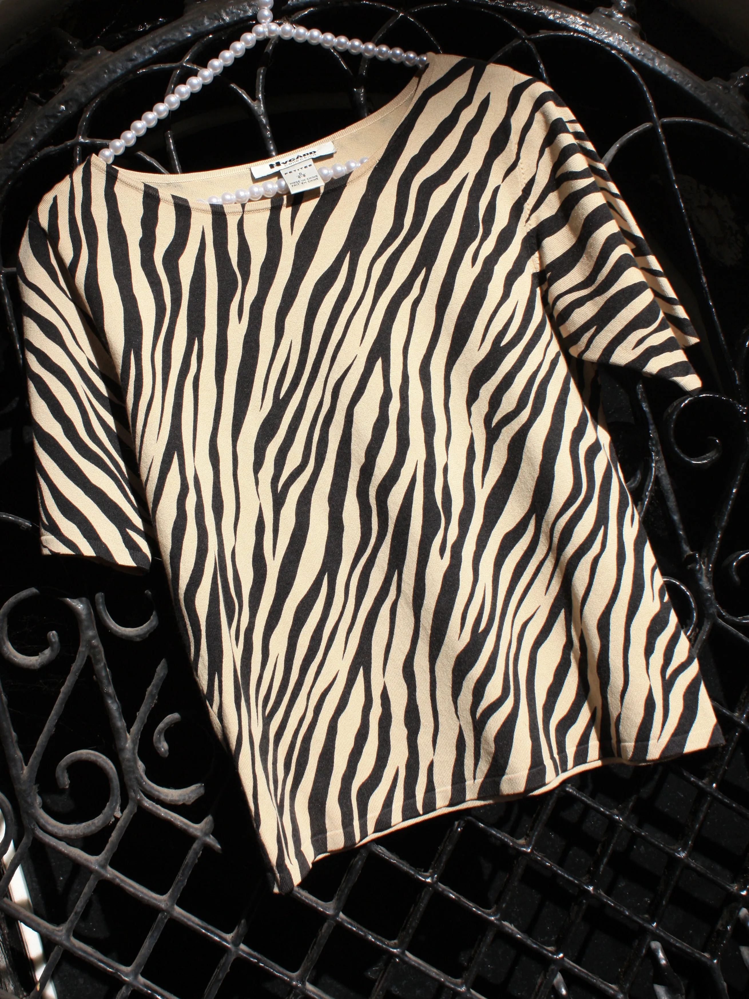 Zebra Knit Tee
